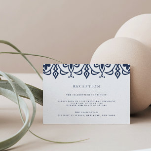 Marrakesh Reception Card Navy