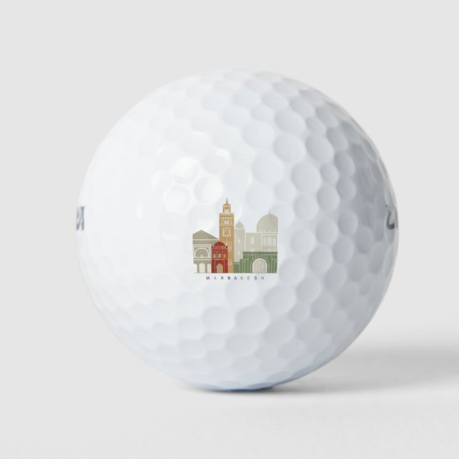 Marrakesh skyline poster golf balls (Front)