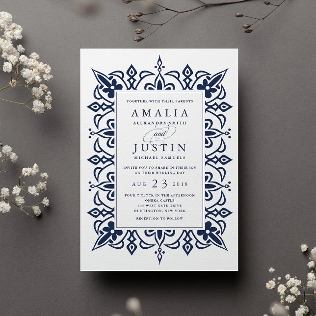 Marrakesh Wedding Invitation | Navy (Creator Uploaded)