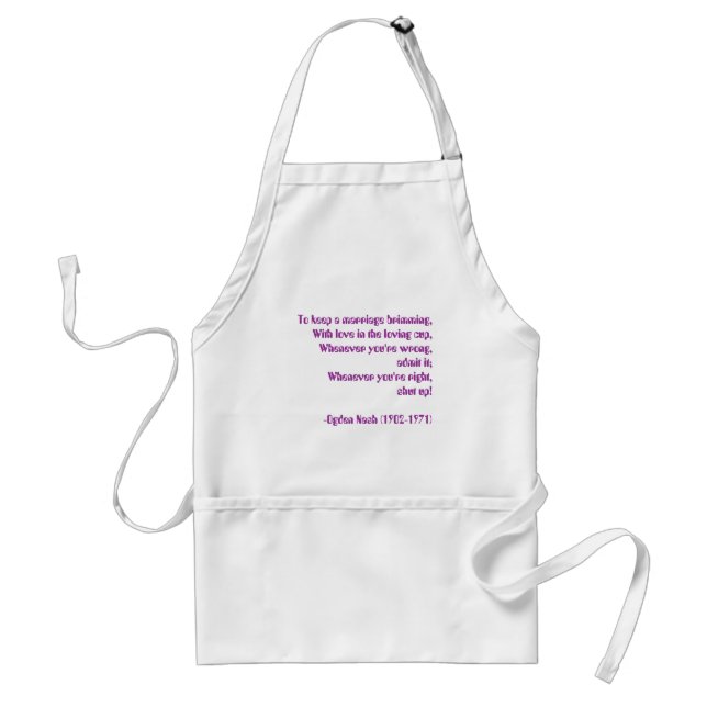Marriage advice - apron (Front)