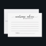 Marriage Advice For The New Mr. And Mrs.<br><div class="desc">These marriage advice cards are the perfect way for guests to give the couple advice at their wedding or any of their wedding events.</div>