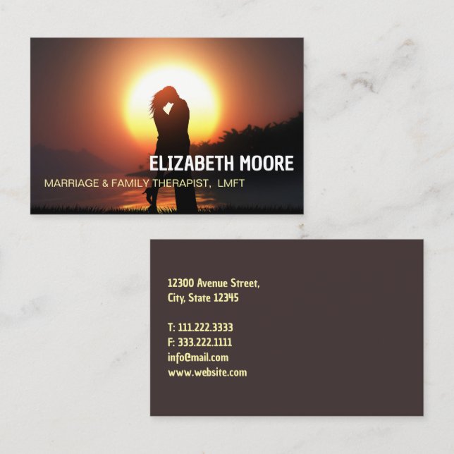 Marriage And Family Therapist Business Card (Front/Back)