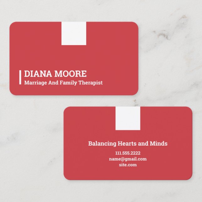 Marriage And Family Therapist Business Card (Front/Back)
