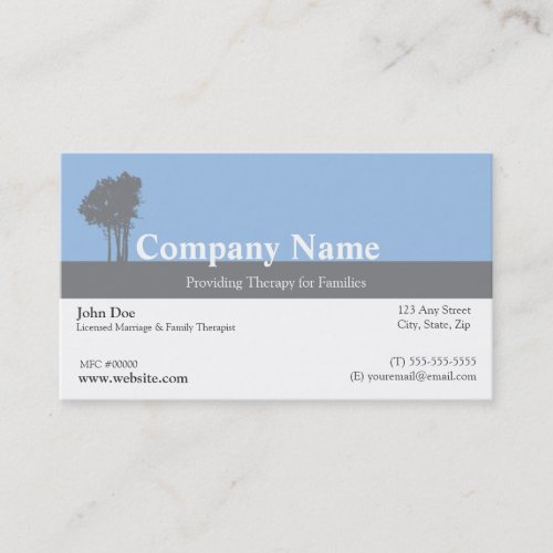 Marriage and Family Therapist Business Card