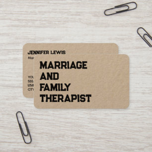 Marriage And Family Therapist Business Card