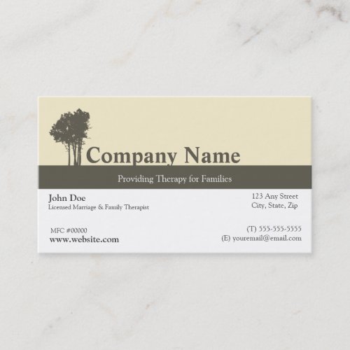 Marriage and Family Therapist Business Card