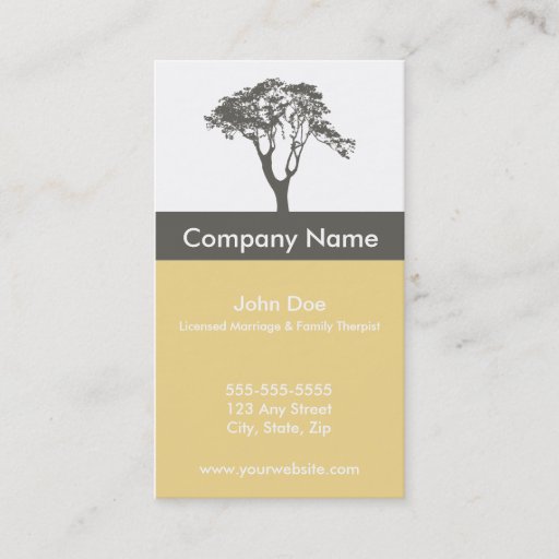 Customizable Marriage and Family Therapist Business Card