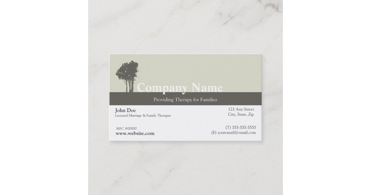 Marriage and Family Therapist Business Card | Zazzle