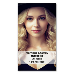 Marriage And Family Therapist Business Card Magnet