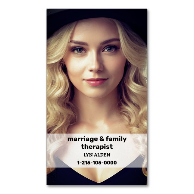 Marriage And Family Therapist Business Card Magnet (Front Vertical)