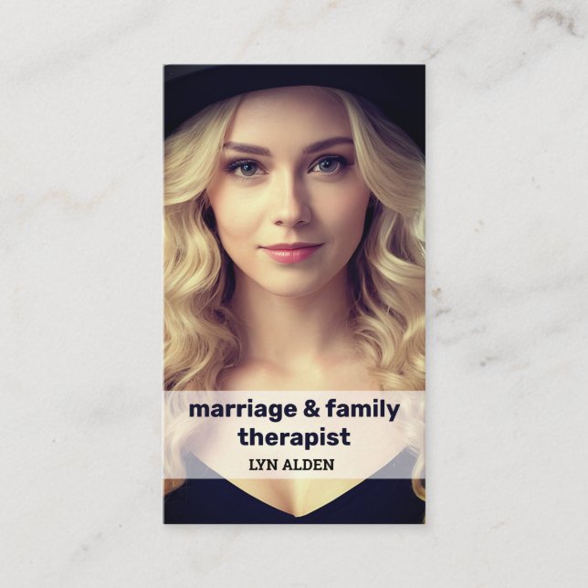 Marriage And Family Therapist QR Business Card (Front)