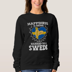 Marriage Anniversary Married To A Swedish Wife Hus Sweatshirt