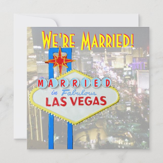 Marriage Announcement Las Vegas Wedding Photo (Front)