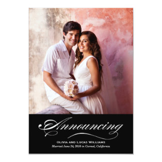 Marriage Announcement & Reception | Black & White