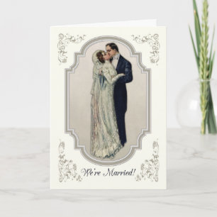 Marriage Announcement with Victorian Couple