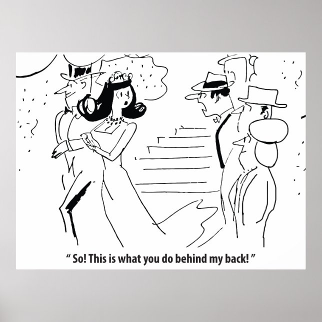 Marriage Behind His Back, Humorous Poster (Front)