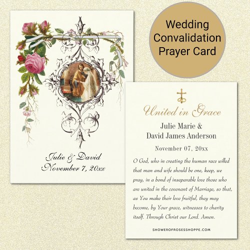 Marriage Blessing Convalidation Prayer Card