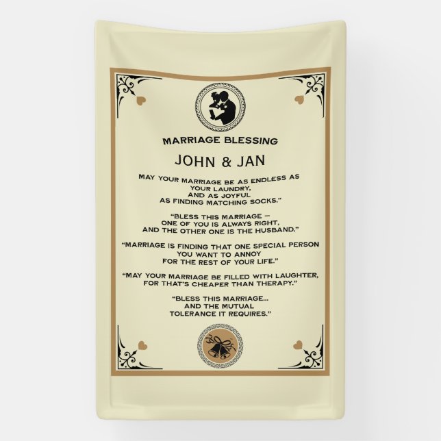 Marriage Blessing Gift Banner (Vertical)