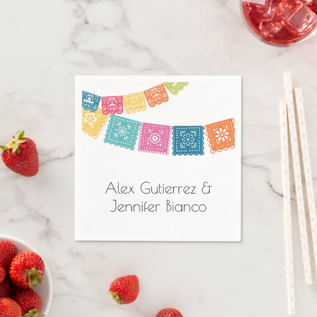Marriage - Boda - Wedding Papel Picado  Napkins (Insitu)