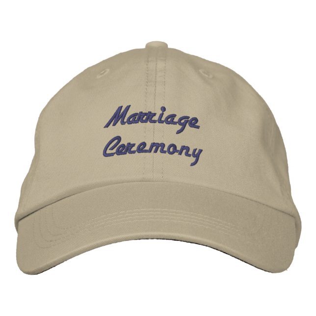 Marriage Ceremony Custom Wedding Bridal Groom Hat (Front)