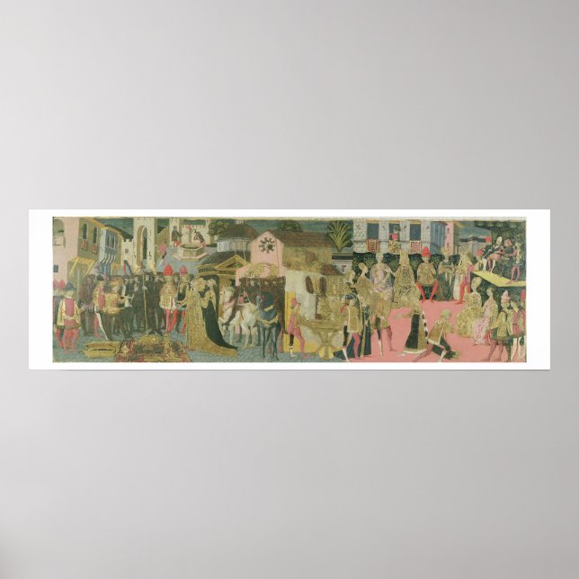 Marriage ceremony painted on cassone panel, Floren Poster (Front)