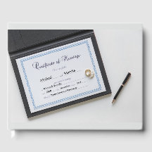 Marriage Certificate Guest Book