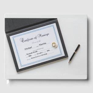 Marriage Certificate Guest Book