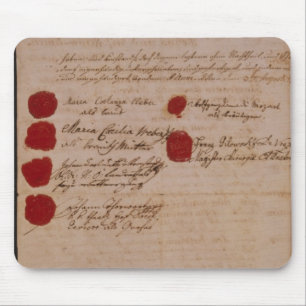 Marriage certificate of Wolfgang,Mozart and Weber Mouse Pad
