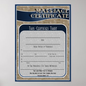 Marriage Certificate Poster by Churchsupplies at Zazzle