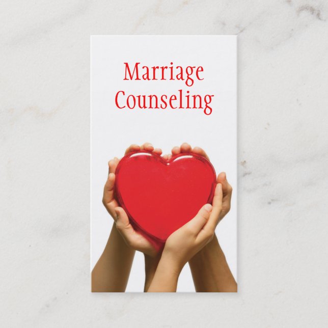 Marriage Counseling Group Life Coach Therapy Business Card (Front)