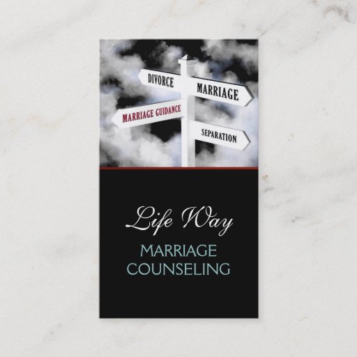 Customizable Marriage Counseling Life Coach Therapy Therapist, Business Card