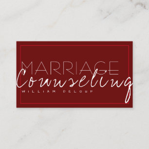 Marriage Counseling  Relationship Therapist Business Card