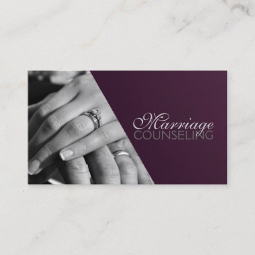 Customizable Marriage Counseling, Therapist, Therapy Coach Business Card