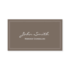 Marriage Counselling Elegant Framed Business Card