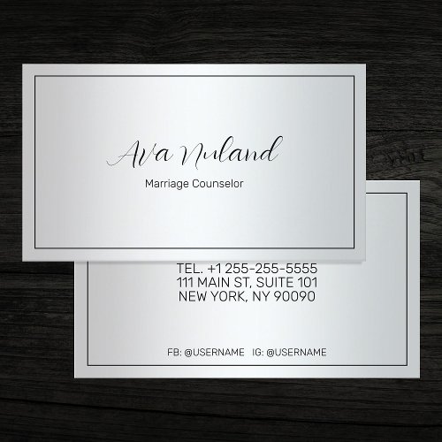 Marriage Counselor Business Card