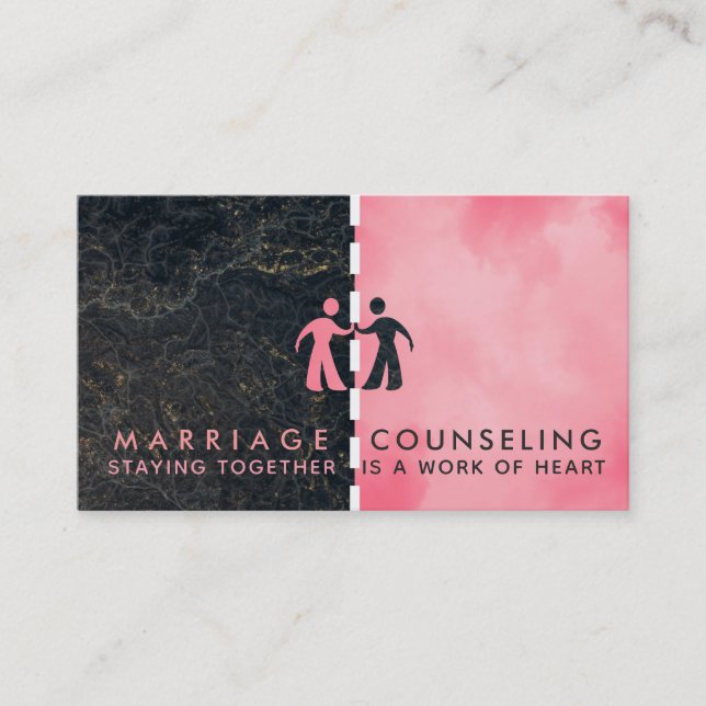 Marriage Counselor Slogan Business Cards (Front)