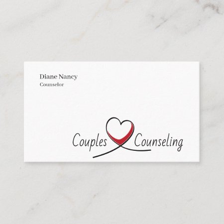 Marriage, Couples Counseling, Therapy Business Card