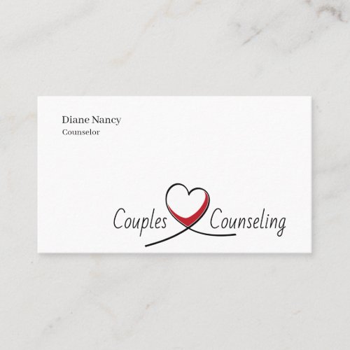 Marriage Couples Counseling Therapy Business Card