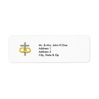 Marriage Cross Address Label