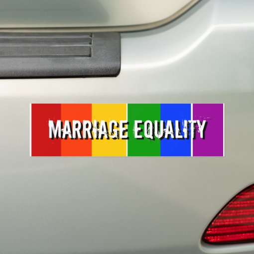 Marriage Equality Bumper Sticker Zazzle 7029