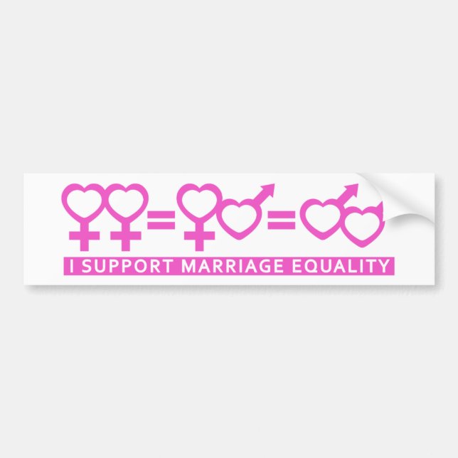 Marriage Equality / One Love bumper sticker (Front)