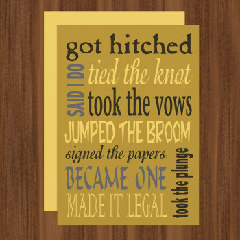 Marriage Euphemisms Funny Wedding Party Invitation by Sideview at Zazzle