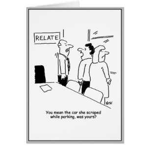 Marriage guidance Cartoons. Scraped the car. Cards
