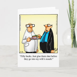 Marriage Humor "Glue Them Shut" Greeting Card