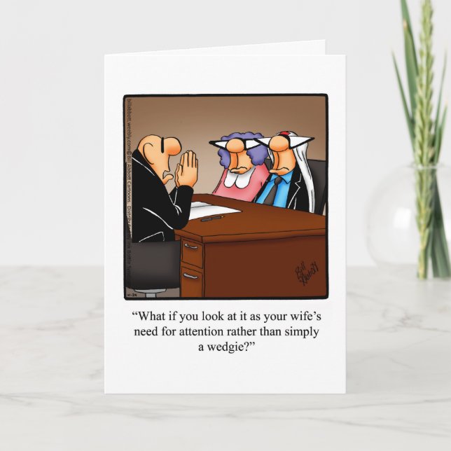 Marriage Humor Greeting Card (Front)