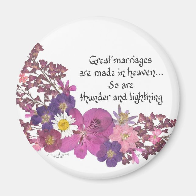 Marriage humor magnet (Front)
