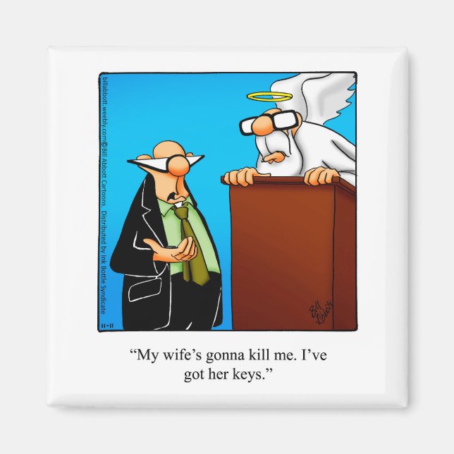 Marriage Humor Stocking Stuffer Magnet (Front)
