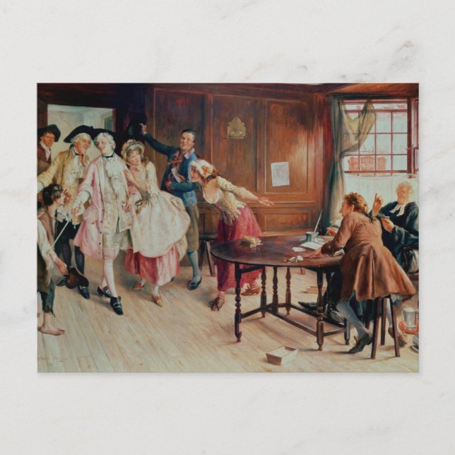 Marriage in Fleet Street, 1898 (oil on canvas) Postcard (Front)