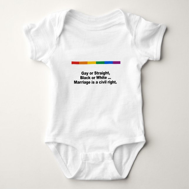 Marriage is a civil right baby bodysuit (Front)