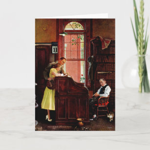 Marriage License by Norman Rockwell Card